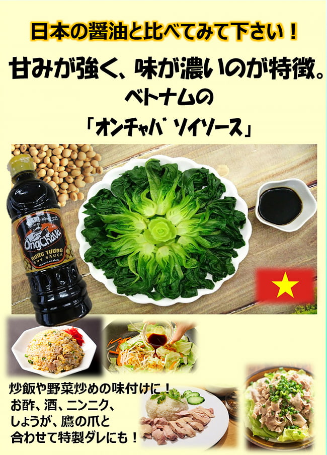 オンチャバ ソイソース 500ml - ベトナムの醤油[OngChava] 7 - 炒め物や湯で鶏、豚肉にも