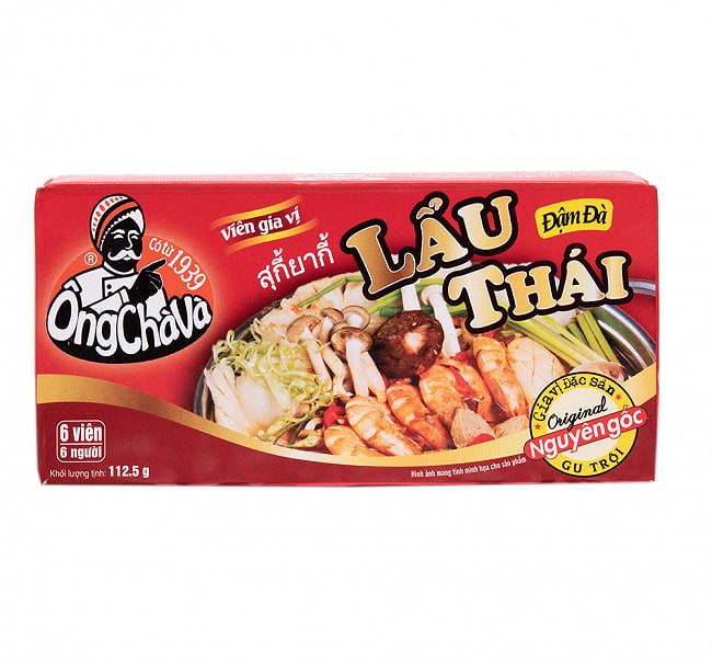 トムヤム火鍋風味の素 - オンチャバ シーズニング ラウ タイ - LAU THAI[OngChava] 2 - パッケージの一部を拡大しました