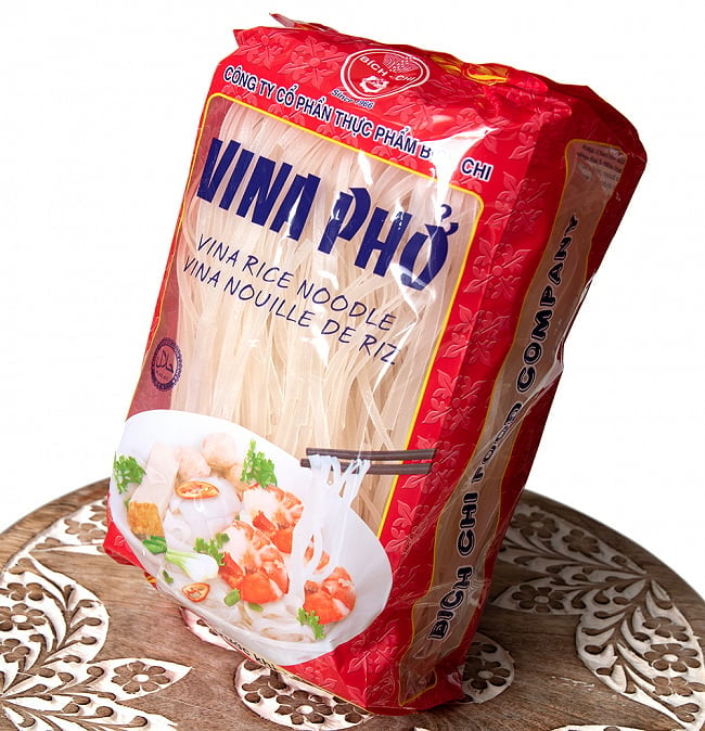 フォー （ライスヌードル） 赤袋  - Pho 【VINA phở】 2 - きれいな白色の麺です。