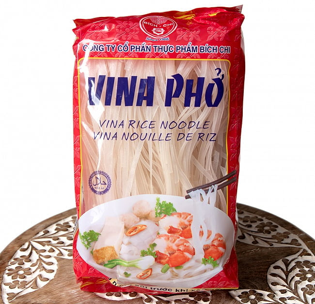 フォー （ライスヌードル） 赤袋  - Pho 【VINA phở】の写真1枚目です。フォーは、米の麺です。ベトナムでは、主食として食べられています。こちらは、VINA phởブランドの赤袋。タピオカ粉入りです。ベトナム料理,ベトナム,ライスヌードル,フォー