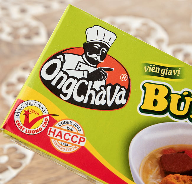 ブン スープの素 - 蟹味 - オンチャバ シーズニング　ブンリュクア - BUN RIEU CUA[OngChava] 3 - パッケージの一部を拡大しました