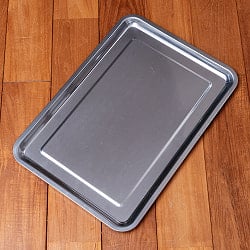 ベトナム屋台やレストランで大活躍　特大　お盆　トレー　約49cm×約34cm　ステンレス製 - サブ5