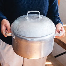 〔約6L〕本場ベトナムのライスペーパースチーマー鍋　蒸しも煮込みも　レトロで無垢なアルミ鍋 - サブ2