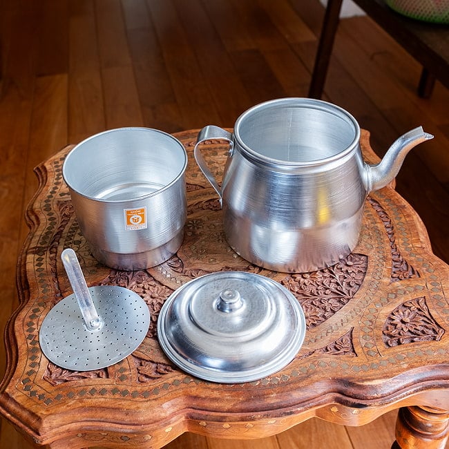 〔容量:約1400ml〕大きなカフェサイズ ベトナムコーヒーメイカー フィルターコーヒー 3 - このようなパーツ構成になります