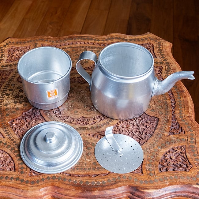 〔容量:約2400ml〕大きなカフェサイズ ベトナムコーヒーメイカー フィルターコーヒー 3 - このようなパーツ構成になります