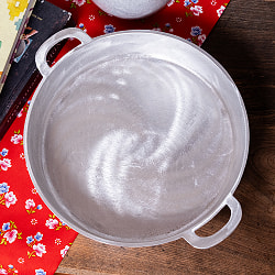 〔約27cm〕ベトナムの台所から　無垢で素朴なアルミ両手鍋 - サブ3