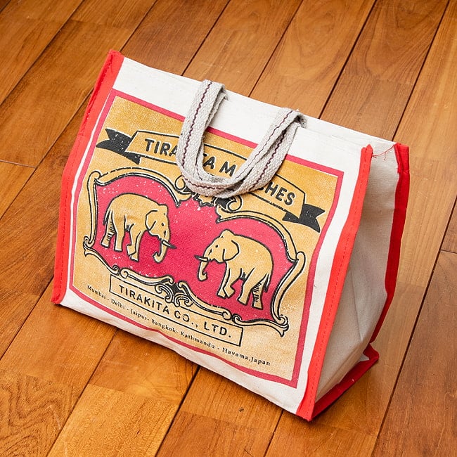 ティラキタオリジナル！ マサラ帆布バッグ デカい！頑丈！便利！！ TIRAKITA MATCHES 2 - お買い物に便利なサイズです。