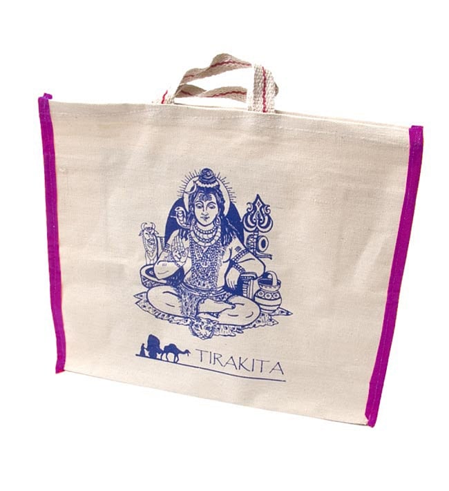 ティラキタマサラ帆布バッグ[座りシヴァ-マチあり]の写真1枚目です。全体写真です。バッグ