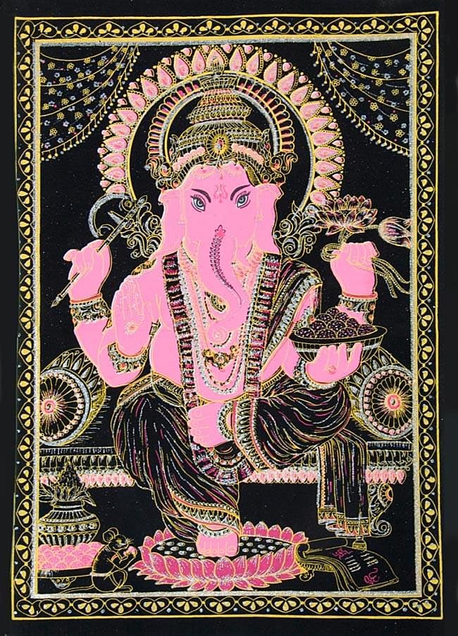 【ランダムな無料プレゼント】インドの神様タペストリ 5 - 