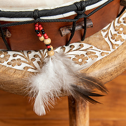 フェザーつきネイティブドラム - rebana 外径36cm程度 - サブ4