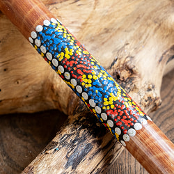 〔約23cm〕音が変わる　竹のバードホイッスル ドットペイント入り｜バリ島の手作り笛・伸び縮みするナチュラル楽器 竹笛 - サブ5