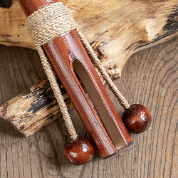 バリ島のココナッツシェイカー＆クラッパー｜2つの音が楽しめる手作りパーカッション - サブ5