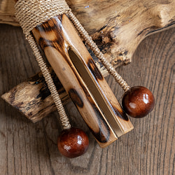 軽やかに響く　竹と木のナチュラルクラッパー｜バリ島の手作り民族楽器・乾いた音色が心地よい自然素材のパーカッション - サブ2