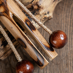 軽やかに響く　竹と木のナチュラルクラッパー｜バリ島の手作り民族楽器・乾いた音色が心地よい自然素材のパーカッション - サブ4