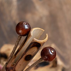 軽やかに響く　竹と木のナチュラルクラッパー｜バリ島の手作り民族楽器・乾いた音色が心地よい自然素材のパーカッション - サブ5