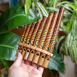 ナチュラルな竹製 バリ島のサンポーニャ｜アンデスの音色を奏でる手作りパンフルート・民族楽器 - サブ2