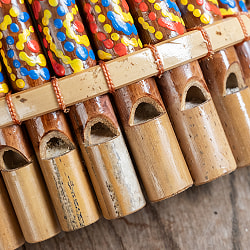 ナチュラルな竹製 バリ島のサンポーニャ｜アンデスの音色を奏でる手作りパンフルート・民族楽器 - サブ4