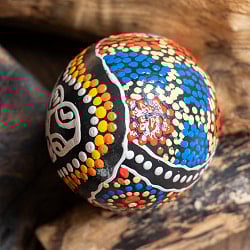 〔Lサイズ 約8.5cm〕ドットペイント 木製エッグシェイカー｜ころんと可愛い卵型マラカス・バリ島のナチュラルパーカッション - サブ5