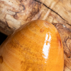 〔BIGサイズ 約11.5cm〕木目が綺麗なプレーンタイプ 木製エッグシェイカー｜ころんと可愛い卵型マラカス・バリ島のナチュラルパーカッション - サブ4