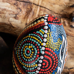 〔BIGサイズ 約11.5cm〕ドットペイント 木製エッグシェイカー｜ころんと可愛い卵型マラカス・バリ島のナチュラルパーカッション - サブ4