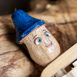 顔つき木製ロータリーパーカッション｜くるくる回してバチバチ音が鳴る 楽しい打楽器 おもちゃ楽器 - サブ4