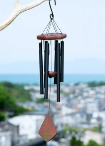 倍音が美しいヒーリング風鈴 - Nature’s Melody - 33cm（黒色）【PG24BK】(CHIME-INST-13)
