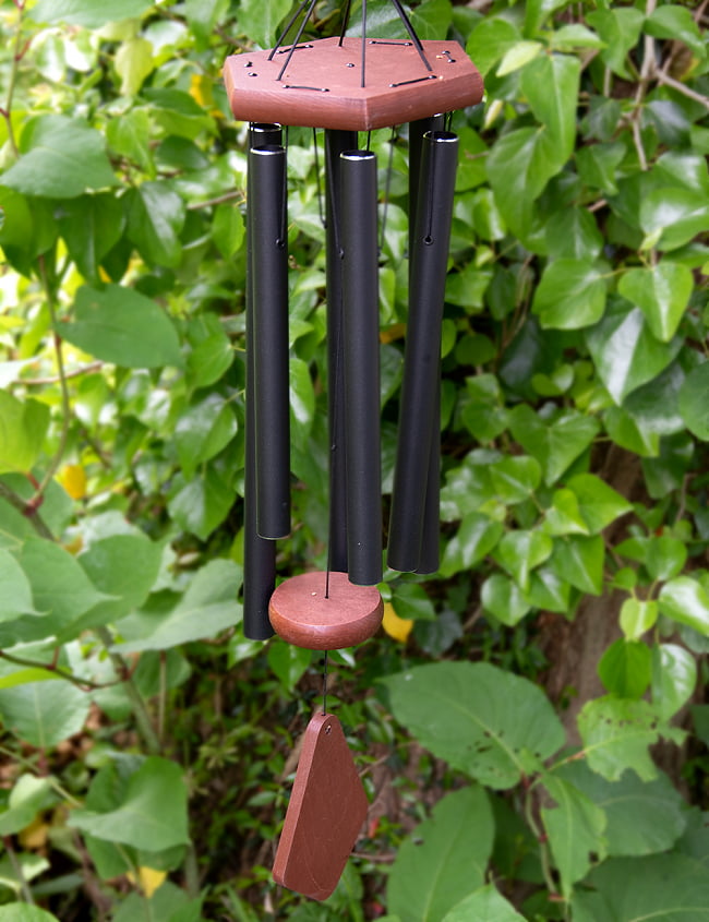 倍音が美しいヒーリング風鈴 - Nature’s Melody - 41cm（黒色）【PG28BK】の写真玄関ドアチャイム,ドアベル,ギフト,プレゼント,風鈴,チャイム,ヒーリング,楽器,癒やし,エナジーチャイム,民族楽器