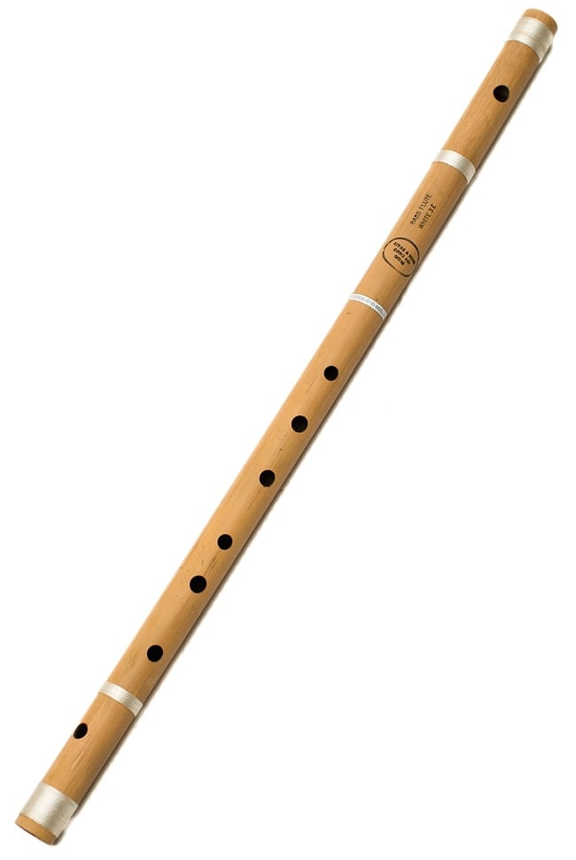 バンスリ(BASS E管)の写真1枚目です。全体をみてみました。バンスリ,Bansli,インド 管楽器,管楽器,民族楽器