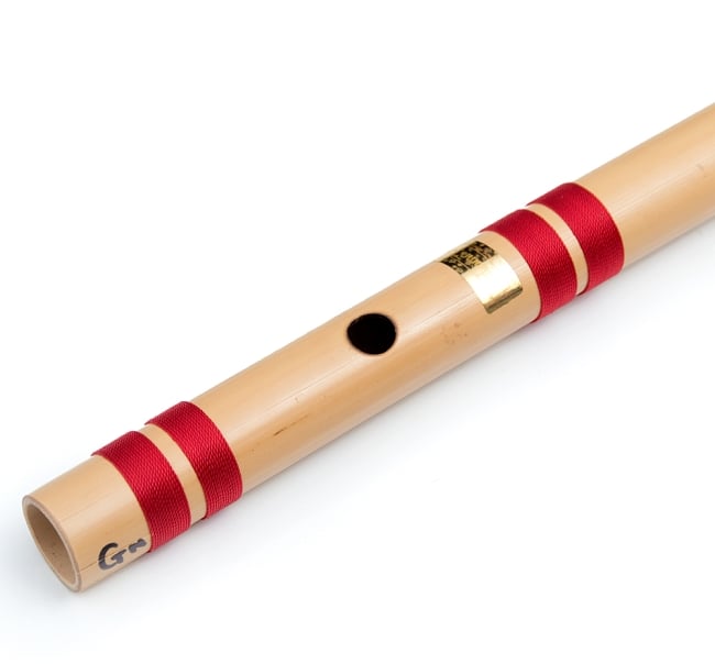 高品質コンサート用バンスリ(BASS G管) 2 - 上部、この穴に口を当てます