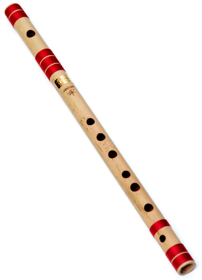 高品質コンサート用バンスリ(D#管)の写真1枚目です。全体写真バンスリ,Bansli,インド 管楽器,インド　楽器,民族楽器