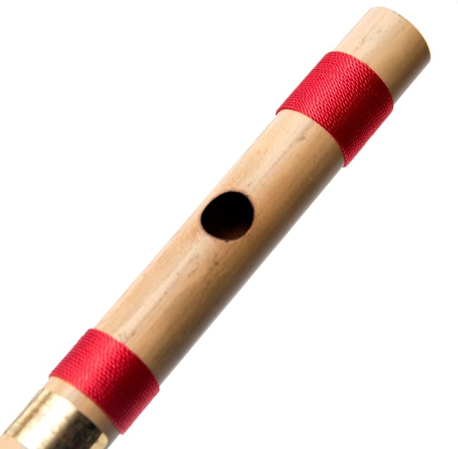 高品質コンサート用バンスリ(G管) 2 - 上部、この穴に口を当てます