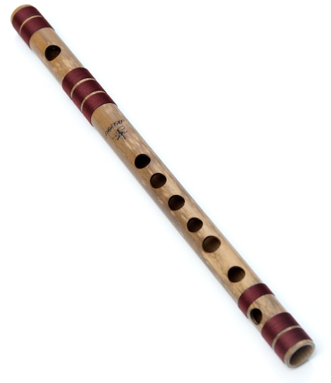 高品質コンサート用バンスリ(A管)の写真1枚目です。全体写真バンスリ,Bansli,インド 管楽器,インド　楽器,民族楽器