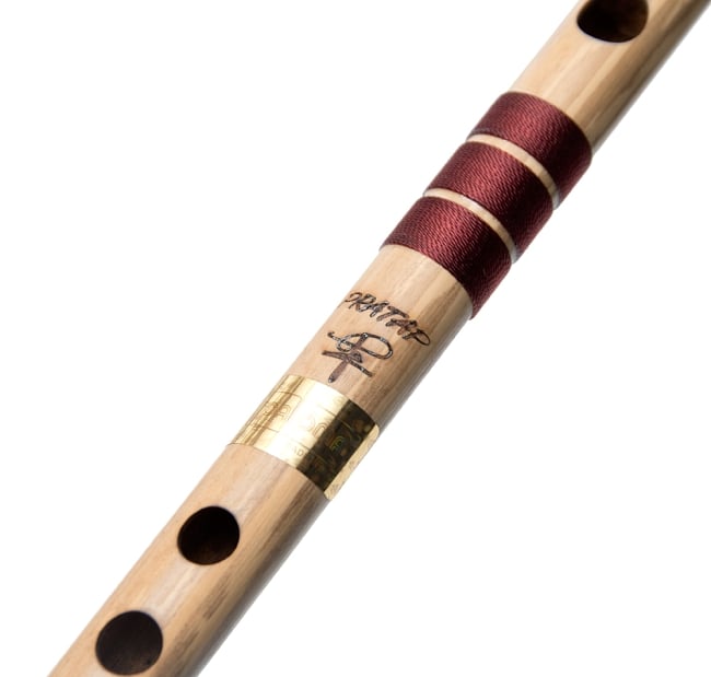 高品質コンサート用バンスリ(A#管) 3 - 一部分を拡大しました