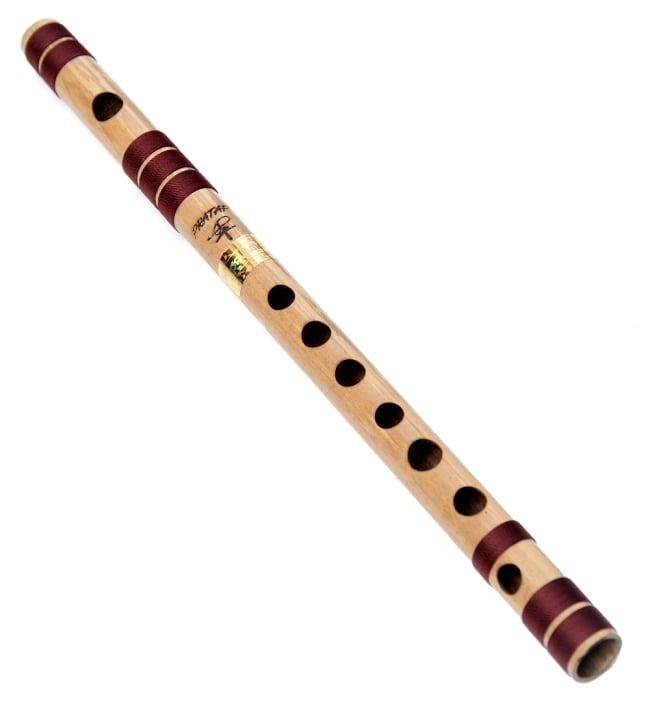 高品質コンサート用バンスリ(A#管)の写真1枚目です。全体写真バンスリ,Bansli,インド 管楽器,インド　楽器,民族楽器