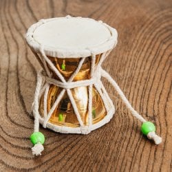 ダムルー シヴァのでんでん太鼓 ブラス製 高さ6cm