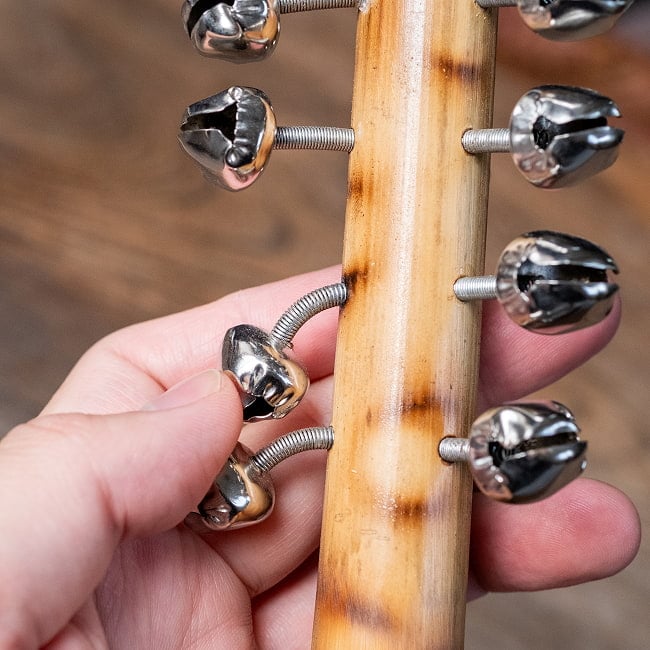 バンブー　スレイベル  トナカイが引くそりの音色がする鈴 - 約19.5cm 8 - バネがフルと動き良い音を奏でます