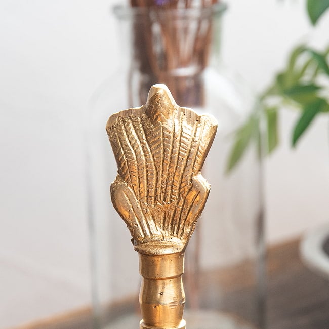 【1点物】ナーガとガルーダのハンドベル 寺院サイズ  高さ：21.5cm 1.1kg 6 - 背面からの様子です。