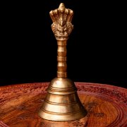 【1点物】ナーガとガルーダのハンドベル 寺院サイズ 高さ:21.5cm 1.1kg