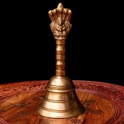 【1点物】ナーガとガルーダのハンドベル 寺院サイズ  高さ：21.5cm 1.1kg