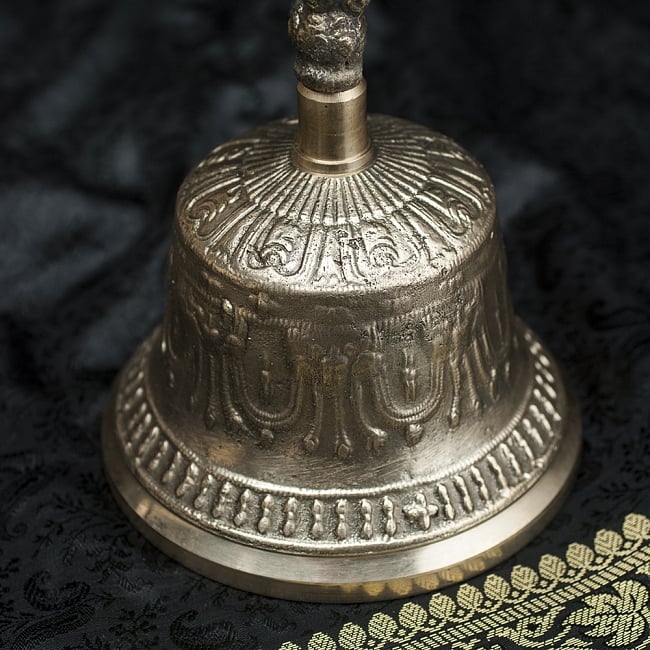 密教法具・金剛鈴(ガンター)と金剛杵(ヴァジュラ)のセット【20cm】 4 - ガンターのベルの部分になります。