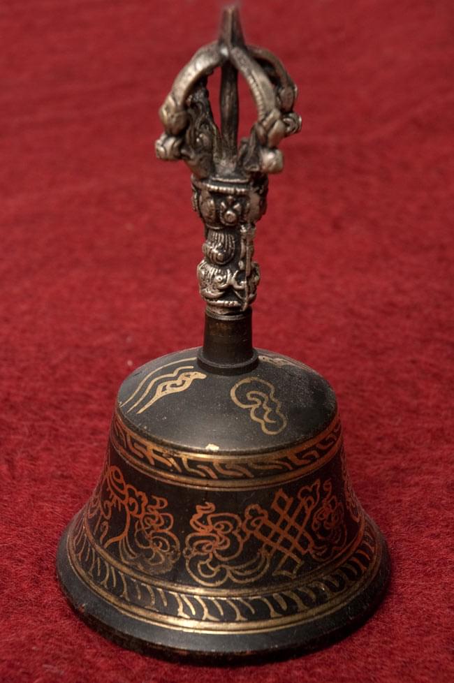 密教法具・金剛鈴（ガンター）と金剛杵（ヴァジュラ）のセット【約14.5