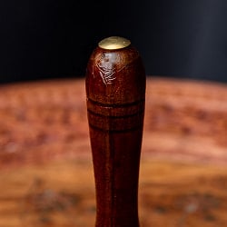 [木の持ち手付き]ブラス製ハンドベル【約13.5cm】 - サブ2