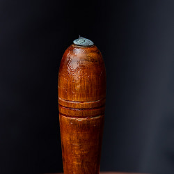 [木の持ち手付き]ブラス製ハンドベル【約16.5cm】 - サブ2