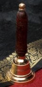[木の持ち手付き]ブラス製ハンドベル【約16.5cm】