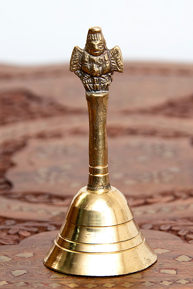 ガルーダのハンドベルの写真1枚目です。ガルーダがデザインに用いられているハンドベルです。ハンドベル,ガルーダ,インド　打楽器,打楽器,民族楽器