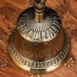 密教法具・金剛鈴（ガンター）と金剛杵（ヴァジュラ）のセット【高さ20.5cm】 - サブ4