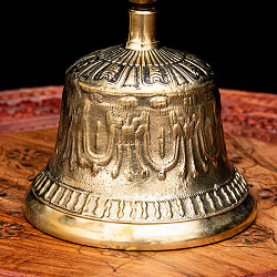 密教法具・金剛鈴（ガンター）と金剛杵（ヴァジュラ）のセット【高さ20.5cm】 - サブ5