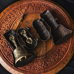 【1点物】密教法具・金剛鈴 宝匣 ガンター・バジュラ・ケースのフルセット - サブ2