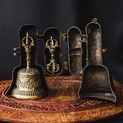 【1点物】密教法具・金剛鈴 宝匣 ガンター・バジュラ・ケースのフルセット - サブ2