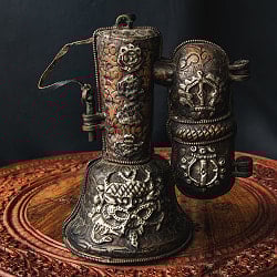 【1点物】密教法具・金剛鈴 宝匣 ガンター・バジュラ・ケースのフルセット - サブ3